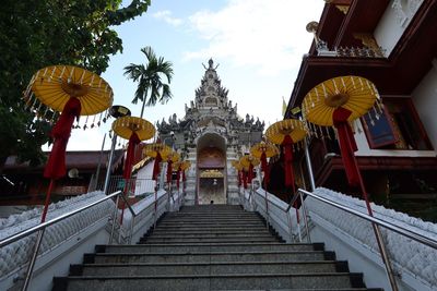 Low angle view of temple