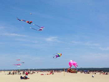 Group of people in mid-air