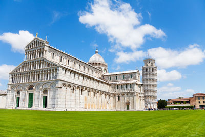 Low angle view of historical building against sky