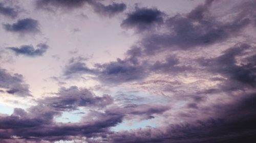 Low angle view of clouds in sky