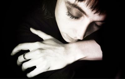 Close-up of woman looking away