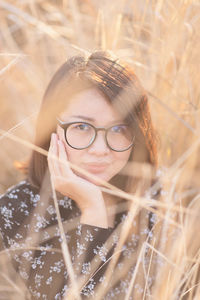 Portrait of smiling young woman