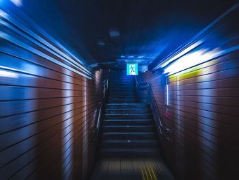 Underground walkway in subway