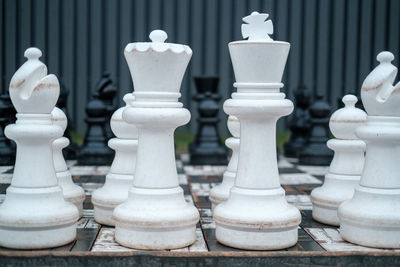 Full frame shot of chess pieces