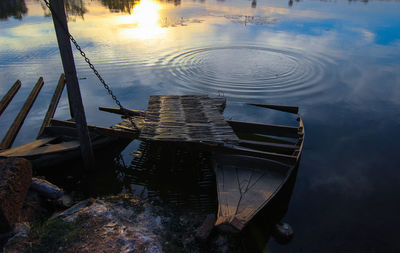 Reflection of sky in water