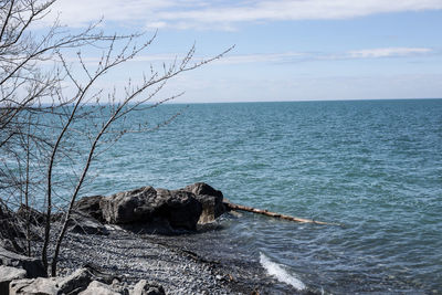 Scenic view of sea against sky