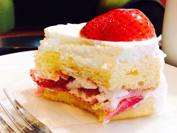 Close-up of ice cream in plate