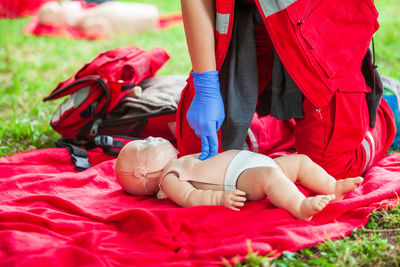 Baby or child cpr dummy first aid course