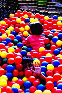 Full frame shot of colorful balls