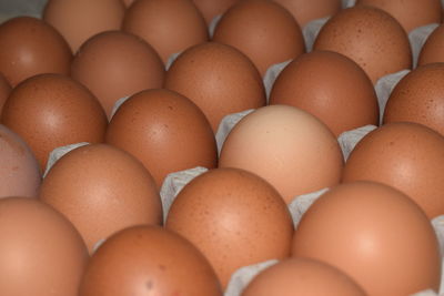 Full frame shot of eggs