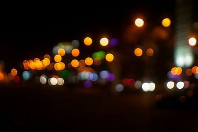 Defocused lights at night