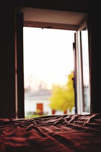 Close-up of window at home