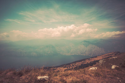 Aerial view of landscape against sky