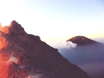 Scenic view of rocky mountains against sky