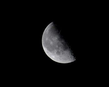 Low angle view of moon in sky