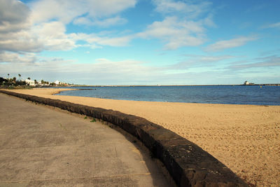 View of sea against cloudy sky