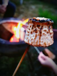 Close-up of toasted marshmallow