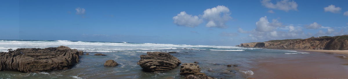 Panoramic view of sea against sky