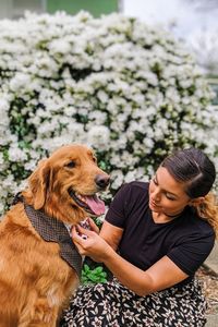 Woman with dog