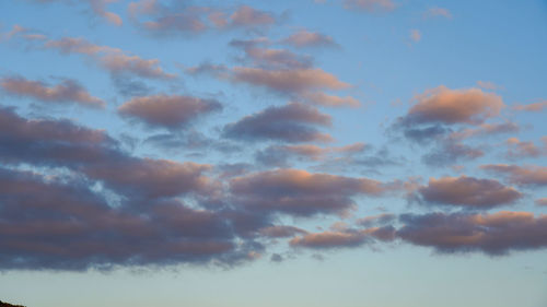 Low angle view of sky during sunset