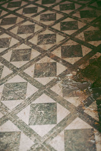 Full frame shot of tiled floor