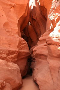 Low angle view of rock formation