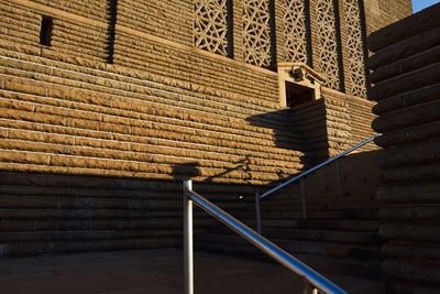 Low angle view of staircase against building