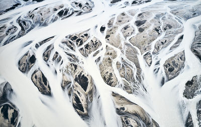 Full frame shot of snow covered land