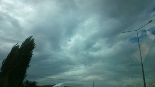 Low angle view of cloudy sky