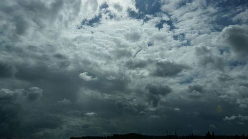 Low angle view of storm clouds in sky