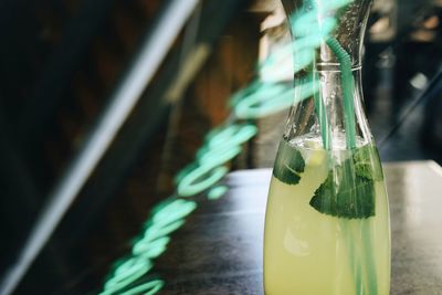 Close-up of drink on table