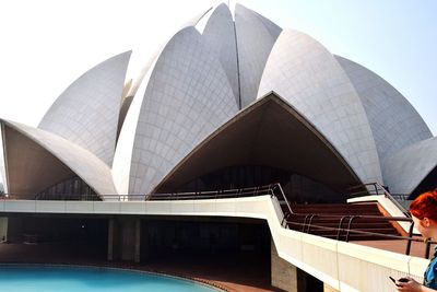 Lotus temple in city