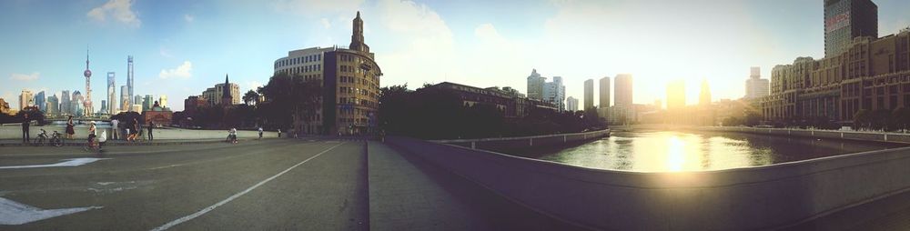 River with cityscape in background