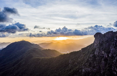 Sunset of lion rock 