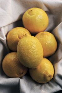 High angle view of oranges