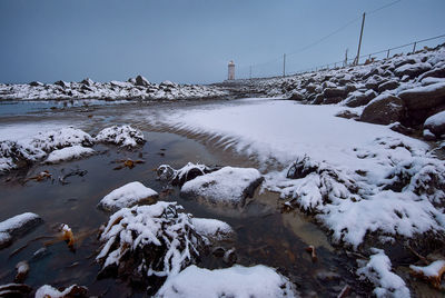 Høgsteinen lighthouse on godøy, sunnmøre, møre og romsdal, norway.