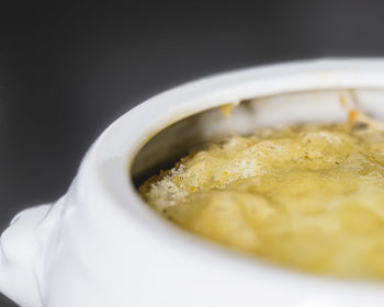 High angle view of ice cream in plate