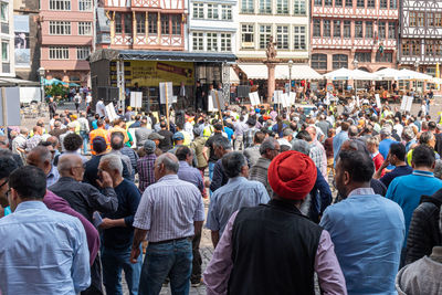 Group of people in city street