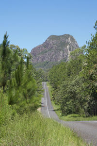 Beautiful panoramic view of the mt. tibrogargan of the famous glass house moutains, in australia