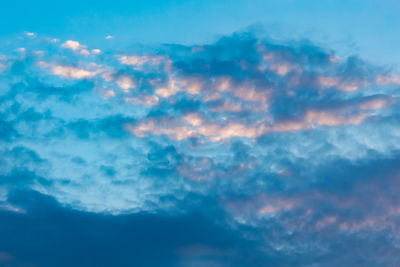 Low angle view of clouds in sky