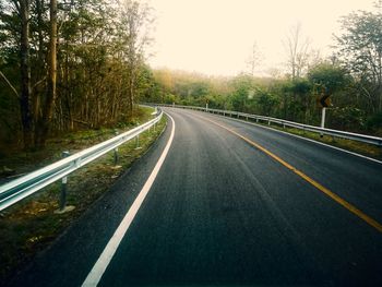 View of country road against sky