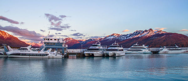 Boats in harbor