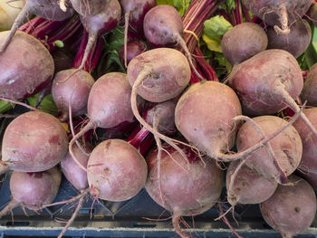 Full frame shot of onions for sale at market stall