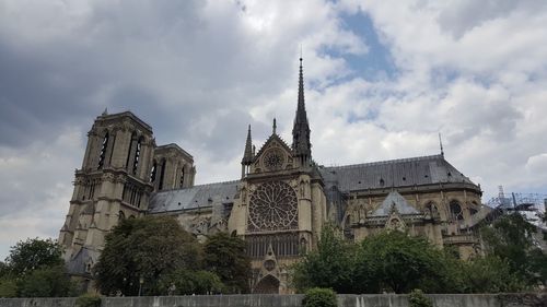 Low angle view of historical building against sky