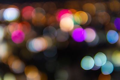 Defocused image of illuminated lights