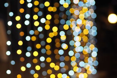Defocused image of illuminated lights