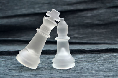 Close-up of chess pieces