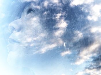 Low angle view of cloudy sky