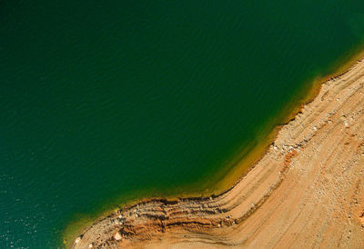 High angle view of sea