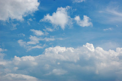 Low angle view of clouds in sky